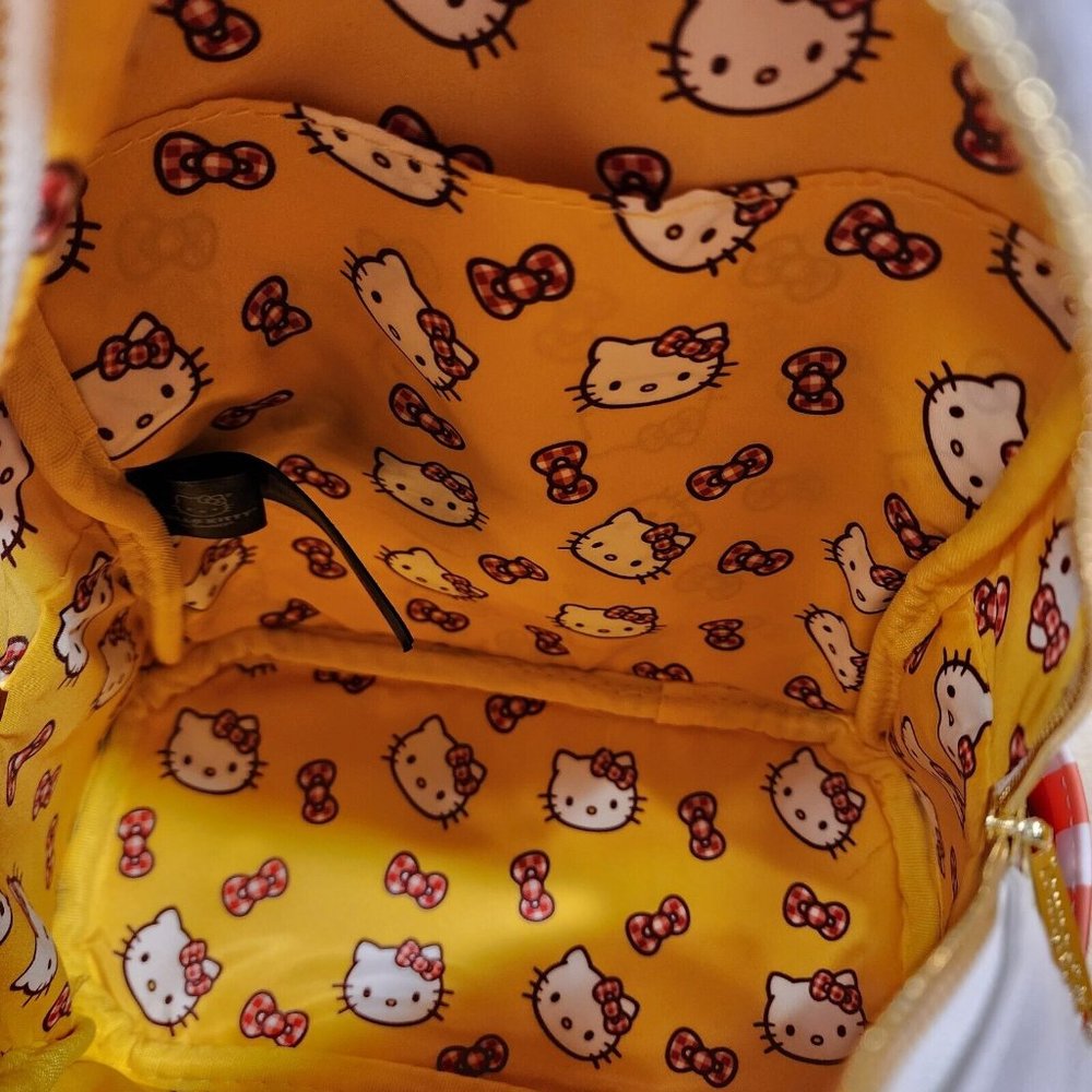 Loungefly Sanrio Hello Kitty Gingham Cosplay Mini Backpack Plush NEW - Picture 13 of 13